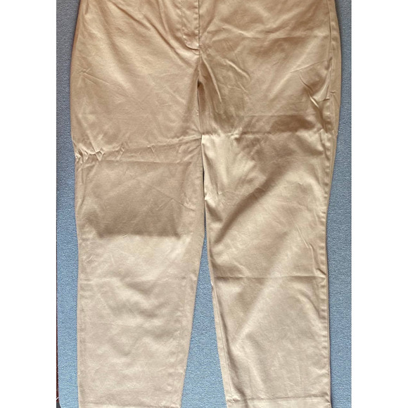 Talbots the Perfect Crop curvy fit Women’s pants size 10 tan cotton summer crop - Picture 5 of 13